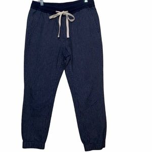 J. Crew Blue & white Striped Joggers